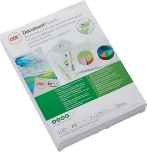 GBC Document Pouch Gloss A4 175 micron 3200724 (Pack of 100) - Picture 1 of 4