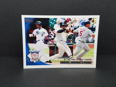 2010 Topps #4 2009 NL Batting Leaders (Albert Pujols) - Base Card - Image 1 of 2