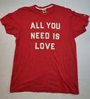 Grand t-shirt d'inspiration vintage Homage All You Need Is Love fabriqué aux États-Unis dans son emballage d'origine 