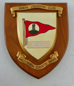 1976 DOWN CRUISING CLUB - BALLYDORN COUNTY DOWN - OAK PAINTED SHIELD / PLAQUE - Picture 1 of 3