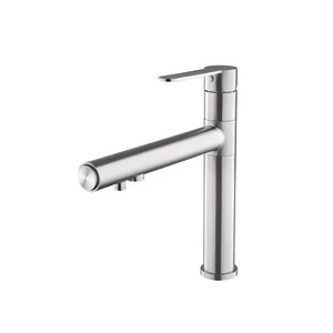 PURIUS INOX 3 Wege Wasserhahn aus massiven Edelstahl, 360 drehbare Küchenarmatur - Bild 1 von 2