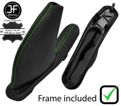 GR?N NAHT PERFORATED LEDER HANDBREMSE+KUNSTSTOFFRAHME F?R MG ZT ZT-T 99-05 - Imagen 1 de 2