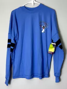 Disney Stitch 626 XXS 00 manica lunga blu stampa retro gioco esterno spiaggia nuovo con etichette - Foto 1 di 10