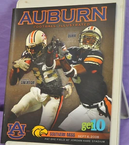 2008 Auburn Tigers vs So. Mississippi Golden Eagles Gameday Football Program - Picture 1 of 1