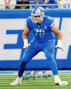 DAN SKIPPER AUTOGRAFO GIOCO AZIONE 8X10 FOTO - JSA - DETROIT LIONS - Foto 1 di 2