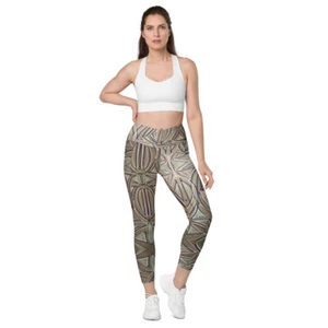 Crossover leggings with pockets - Picture 1 of 37