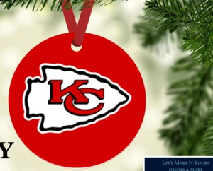 KANSAS CITY CHIEFS FOOTBALL CUSTOM METAL ORNAMENTS LOT OF 4 FREE USA SHIPPING - Picture 1 of 1