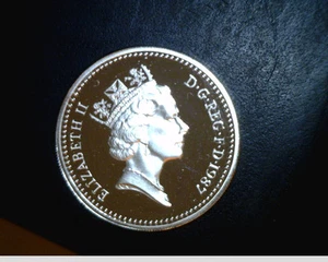 1987 UK, 1 pound, Unc High Grade Proof, Slv (UK-103) - Picture 1 of 2