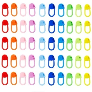 100 Pcs/Set Plastic Locking Safety Pins Knitting Stitch Markers Positioning Pins - Picture 1 of 11