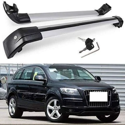 Barra transversal portaequipajes de techo bloqueable de 2 piezas apta para Audi Q7 2006-2015 Foto 1 de 4