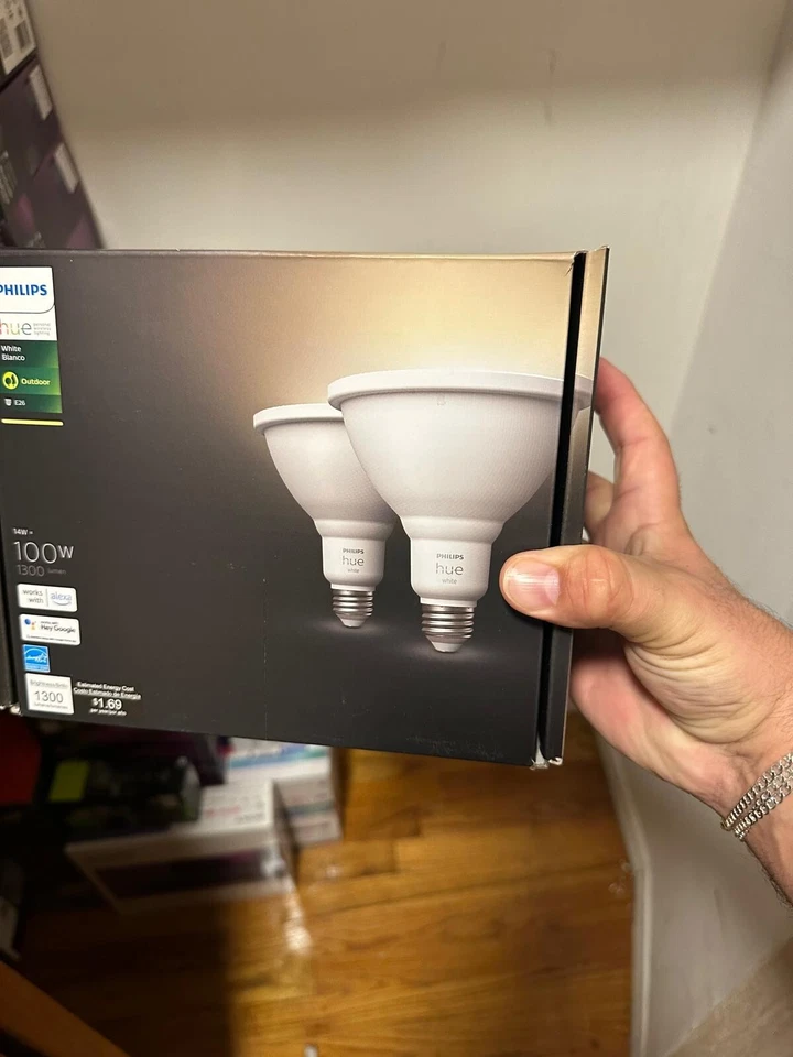 Philips Hue Smart Par38 LED Light Bulb-White 1300LM E26 100W 2pk - Image 1 of 1