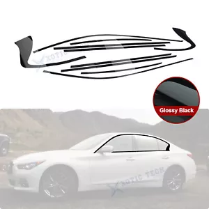 Gloss Black Chrome Delete Blackout Window Cover Decal For Infiniti Q50 2014-2024 - Bild 1 von 13