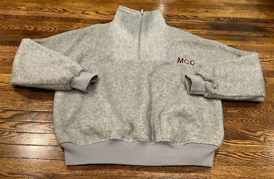 Chaqueta Minneapolis Community College Hombres L Gris Vellón 1/4 Cremallera Años 70 80 Minnesota Foto 1 de 4