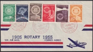 F-EX33360 COSTA RICA FDC  1956 ANIVERSARY ROTARY CLUB.  - Picture 1 of 1
