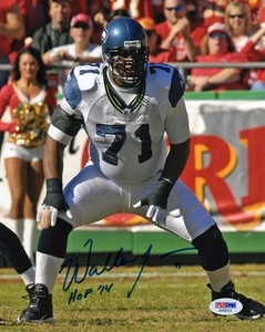 WALTER JONES SIGNED AUTOGRAPHED 8x10 PHOTO + HOF 14 SEATTLE SEAHAWKS PSA/DNA - Picture 1 of 2