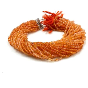 Natural Carnelian Gemstone Round Shape Handmade Beads Size 3-4mm Full Strand - Picture 1 of 2