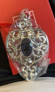 LENOX BEJEWELED SPIRE ORNAMENT SILVERPLATE PURPLE JEWEL T34 - Picture 1 of 3