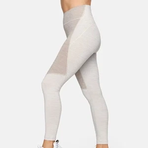 EUC Outdoor Voices TechSweat 7/8 zweifarbige Leggings creme hellbraun Yogahose Größe M - Bild 1 von 9