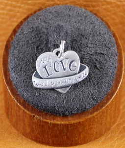 James Avery My LOVE Will Never End Cuelga CORAZÓN Dije Plata de Ley 11/16" - Imagen 1 de 5