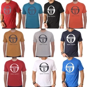 Sergio Tacchini Mens Iberis Short Sleeve Crew Neck Casual Logo T-Shirt Top Tee - Picture 1 of 13