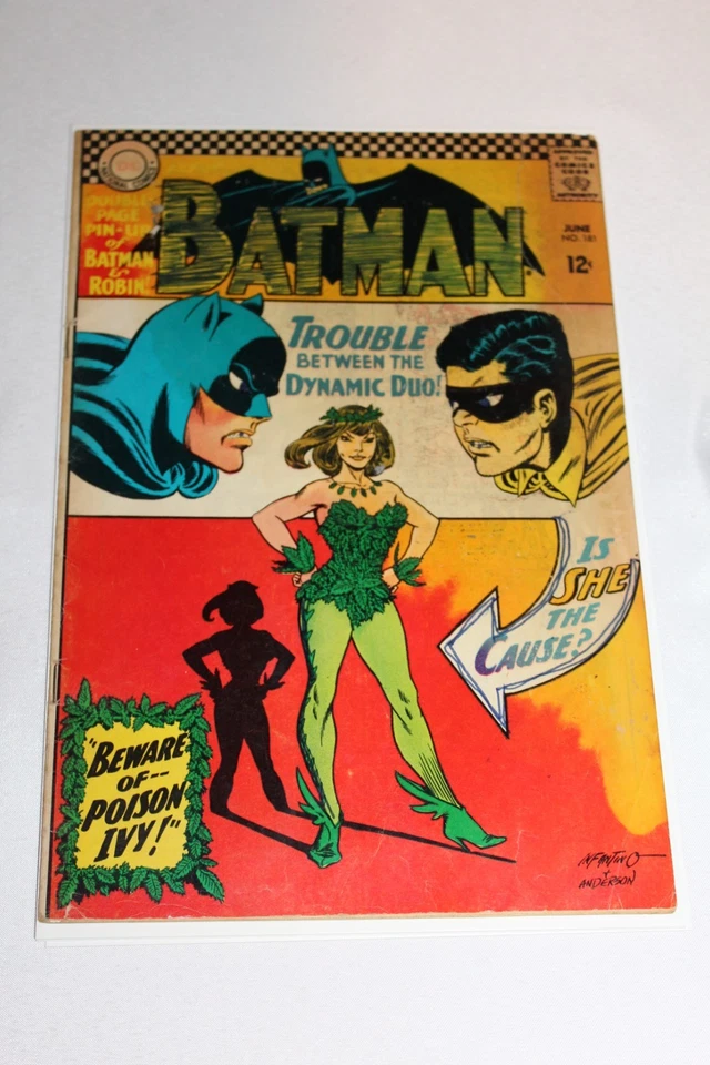 BATMAN #181 1st appearance POISON IVY 1966 DC comic with Poster Pinup Key Book - Image 1 of 4