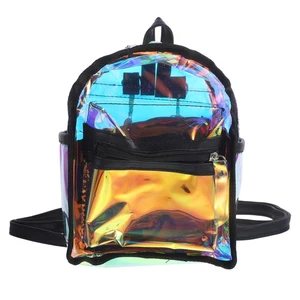 Mochila escolar láser de lentejuelas mochila iridiscente para estudiantes multifuncional - Imagen 1 de 12