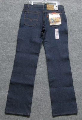 NUEVO VAQUERO VAQUERO VINTAGE LEVI'S 517 NARANJA LENGÜETA CORTE BOTA EE. UU. 36x34 Foto 1 de 4