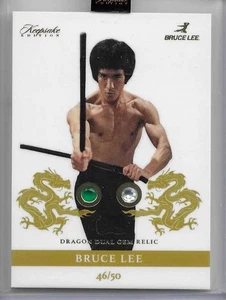 2024 Keepsake Edition Bruce Lee #148 Dragon Dual Gem Relic Onyx Topaz /50 - Picture 1 of 2