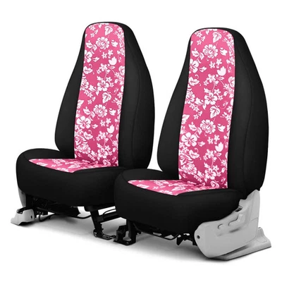 For Ford Excursion 02-05 Hawaiian 1st Row Pink w Black Custom Seat Covers Foto 1 de 2