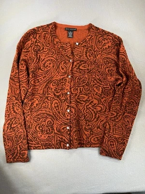 Suéter Cárdigan Sarah Spencer Corderos Lana y Angora Cabello de Conejo Naranja De Colección Foto 1 de 4