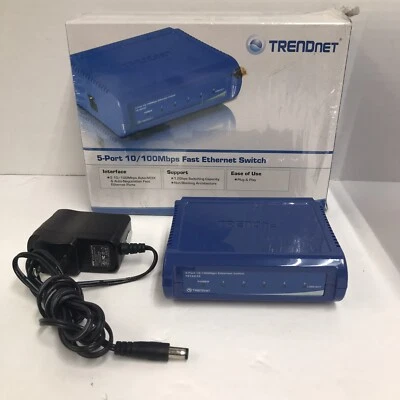 TRENDnet Green TE100-S5/AS Fast Ethernet 5-Port External Switch- Great Condition - Image 1 of 4