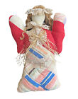 Vtg Handmade Quilt Doll Angel Primitive Cloth Folk Art Ragdoll 14? Patchwork