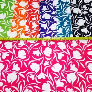 Floral waterproof fabric the metre (PVH), ideal for outdoor cushions - Picture 1 of 7