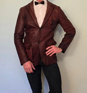 Hugo Boss Orange Jeremy D Crafted Lederjacke Leather Jacket Gr. 50 = M Vintage - Bild 1 von 10