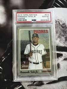 Topps Heritage Fernando Tatis Jr 2019 cromo RC/999 PSA 10 gemas como nuevo - Imagen 1 de 1