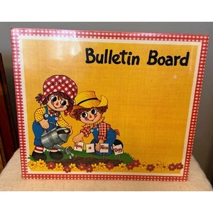 Vintage NOS 70er Jahre Raggedy Ann und Andy Pinnwand in OVP - Bild 1 von 8