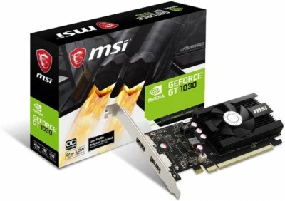 MSI Video Card GeForce GT 1030 2GD4 LP OC PCI-Exp 3.0 x16 2GB DDR4 - Image 1 of 4