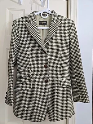 Abrigo Blazer Deportivo Pata de Gallo 100% Lana Mujer Busto Pequeño 36" MIRADA OUTLANDER LEER Foto 1 de 4