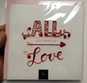 1 Niquea.D Karte Quilling Valentinstag Alles, was Sie brauchen, ist Liebe viele und viele - Bild 1 von 5