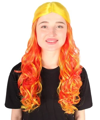 HPO Adult Women's Long Curly Colorful Cosplay Base Wig, Multiple Color Options. - Image 1 of 4