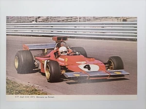 Clipping Ritaglio Foto F1 1973 Merzario su FERRARI 312B2 GP USA - Picture 1 of 1
