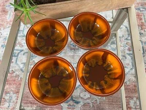 Vintage set of 4 Sequoia 613-B USA Pottery Bowls, Ceramic Mid Century California - Picture 1 of 10