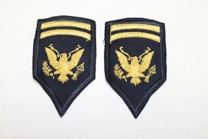 US Damen blau und gold Spezialist 6 E6 Rang Abzeichen Patch Paar R1364 - Bild 1 von 6