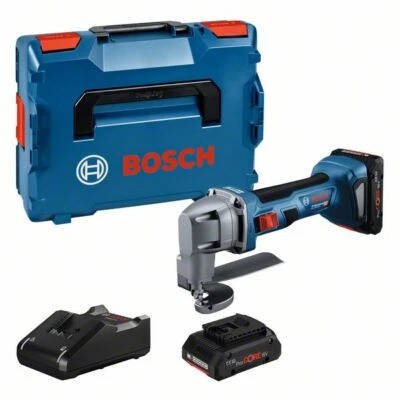 Bosch Akku-Blechschere GSC 18V-16 E, 2 Akku ProCORE18V, Schnelladeg. u. L-BOXX - Bild 1 von 4