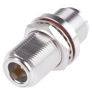 N FEMALE – N FEMALE ADAPTER PRECISION STAINLESS STEEL DC-18GHZ PASSIVATED - Picture 1 of 3