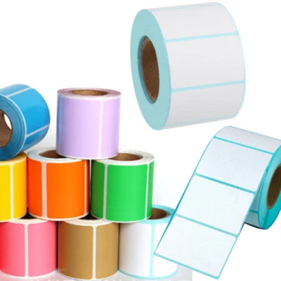 Packing Print Adress Tags Color Thermal Papers Blank Barcodes Label Lot - Image 1 of 3