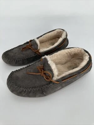 UGG AUSTRALIA 5612 Gray Suede Lace Up Moccasins Size 12 - Image 1 of 4