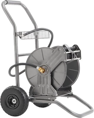Giraffe Tools Heavy Duty Garden Hose Reel Cart with Wheels Metal/Stainless Steel - Image 1 of 4