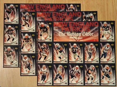 Juego de cartas sin cortar Upper Deck New England Patriots 2006 Boston Globe Foto 1 de 4