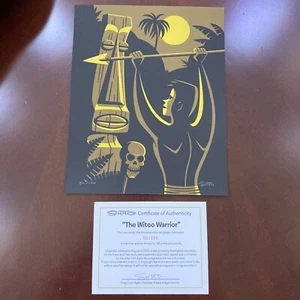 Selten signierter Shag Josh Agle ""The Witco Warrior"" Kunstdruck Tiki 50/100 zertifiziert - Bild 1 von 6